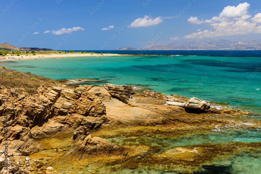 Picturesque sea coast, Paros island, Cyclades, Greece.