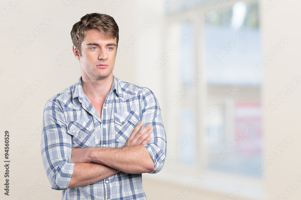 Portrait of handsome young thoughtful man Portrait of handsome young thoughtful man