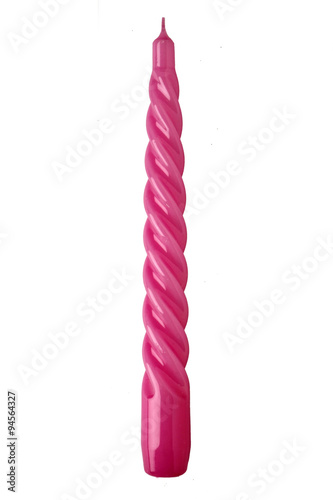 candle twisted pink