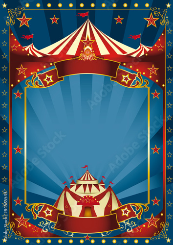 Blue magic circus poster
