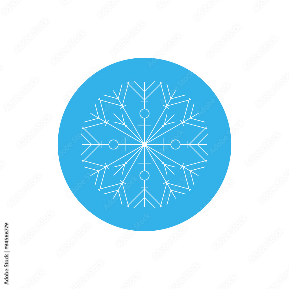 Linear Icon of a Snowflake, Merry Christmas and Happy New Year, Icon of a Christmas Decoration, Colorful Round Icon Snowflake,Vector Illustration Linear Icon of a Snowflake, Merry Christmas and Happy New Year, Icon of a Christmas Decoration, Colorful Round Icon Snowflake,Vector Illustration