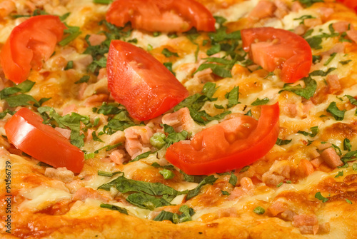 image of tasty pizza close-up