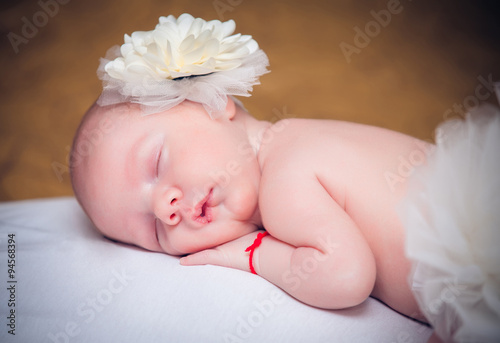 portrait of a beautiful sleeping baby