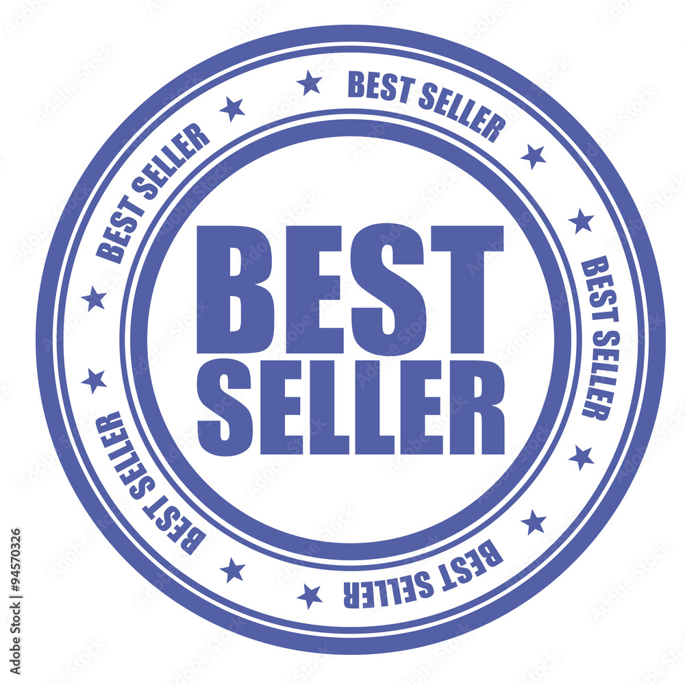 Blue stamp with words Bestseller