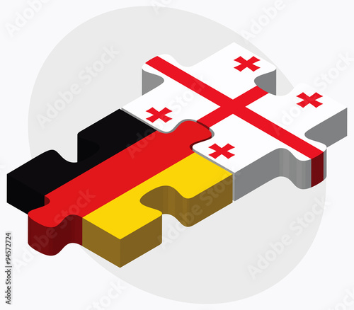 Germany and Georgia Flags