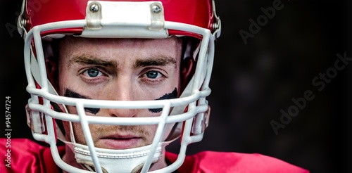 Portrait of focused american football player  © vectorfusionart