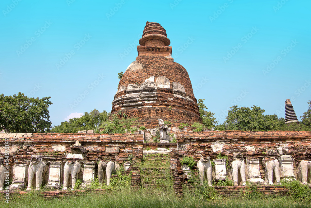 old ancient brick pagoda