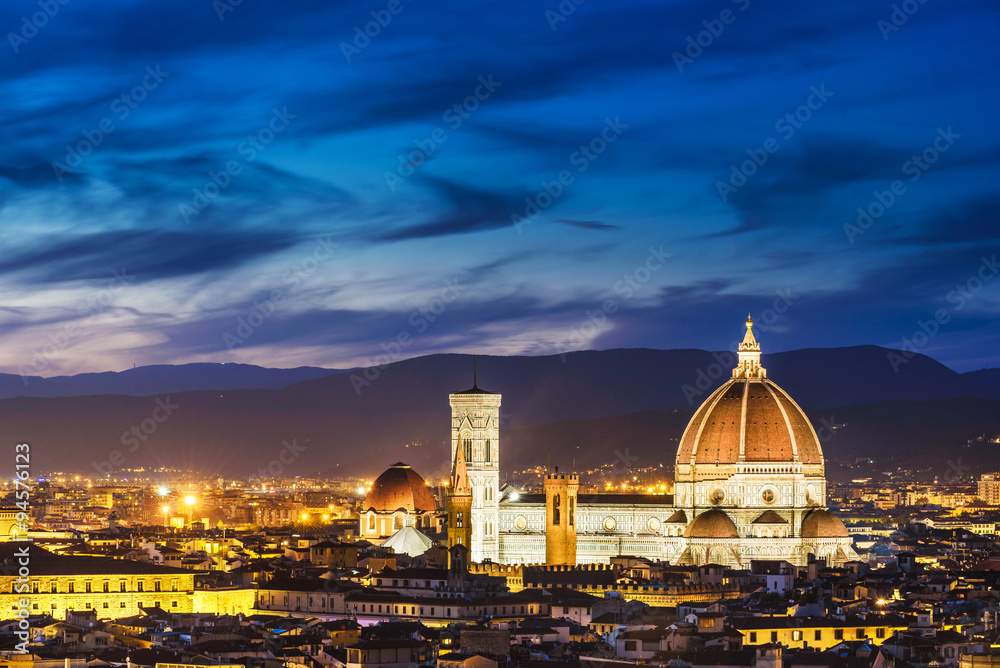 Evening light over beautiful Florence, Italy