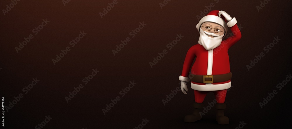Composite image of cartoon santa scratching his head Composite image of cartoon santa scratching his head