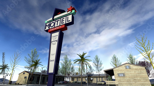 Retro american drive in motel