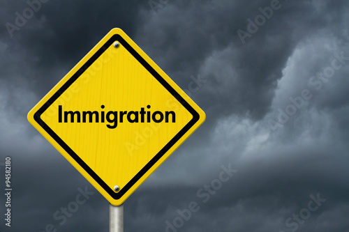 Immigration Road Sign