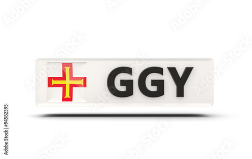 Square icon with flag of guernsey