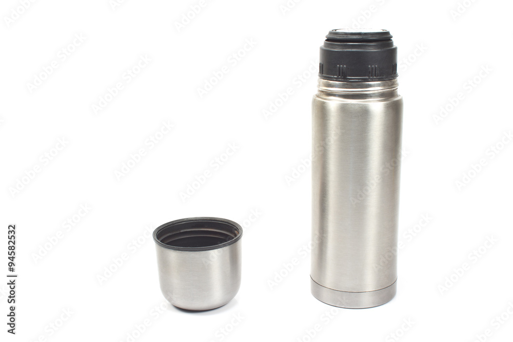 Thermos flask isolated on white Thermos flask isolated on white