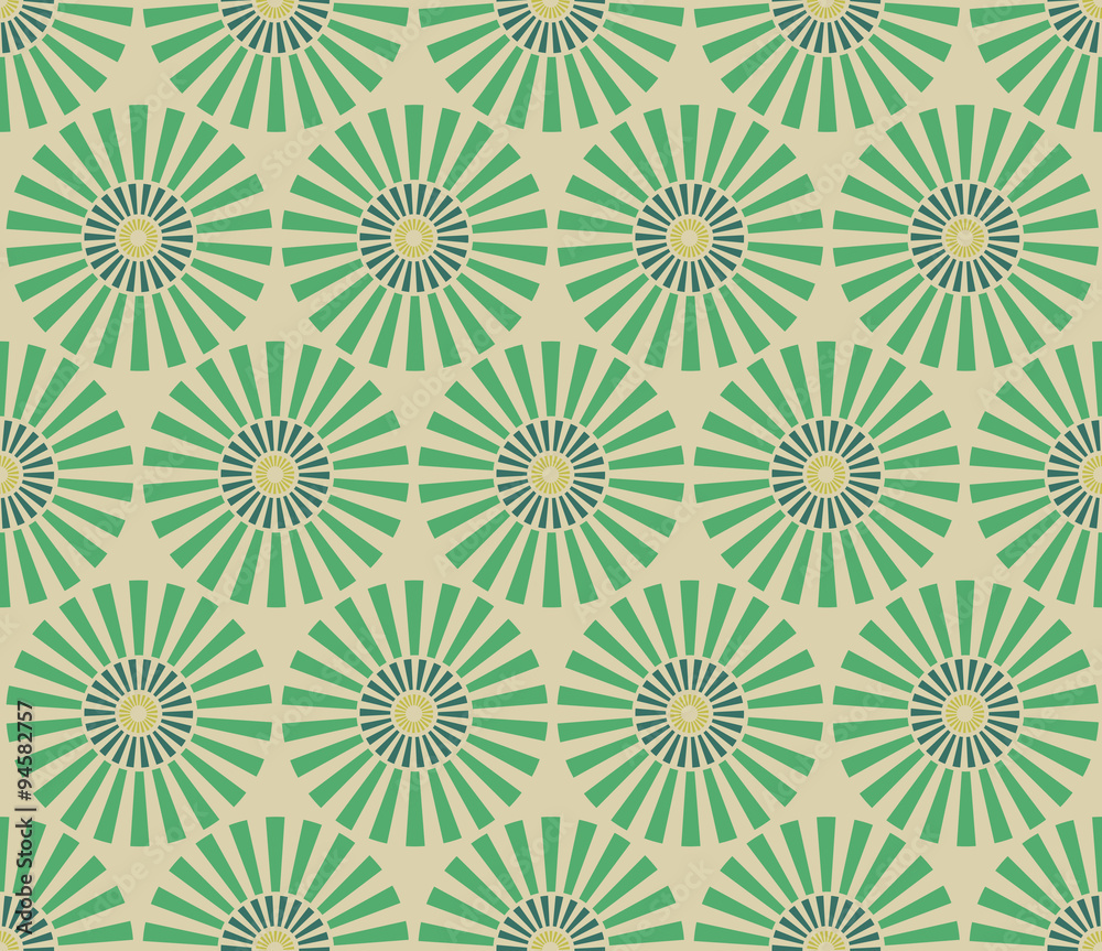 Seamless vintage circular pattern.