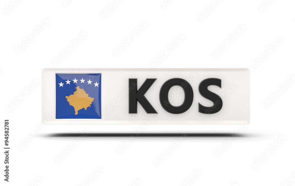 Square icon with flag of kosovo