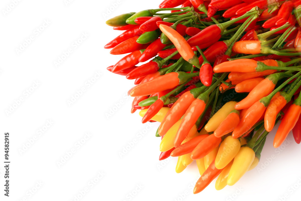 hot chili peppers isolated on white background hot chili peppers isolated on white background