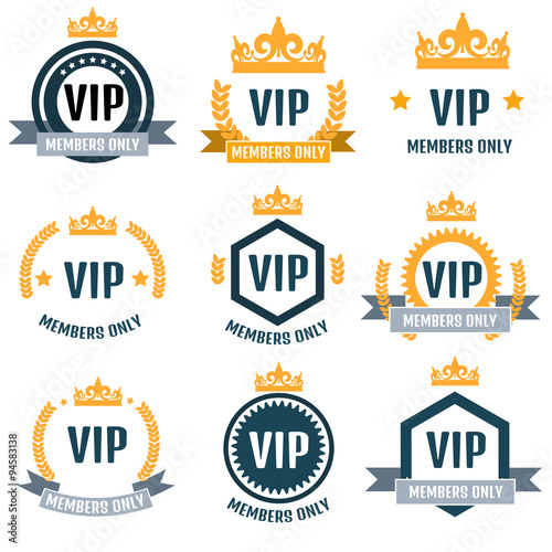 VIP Club members only logo set