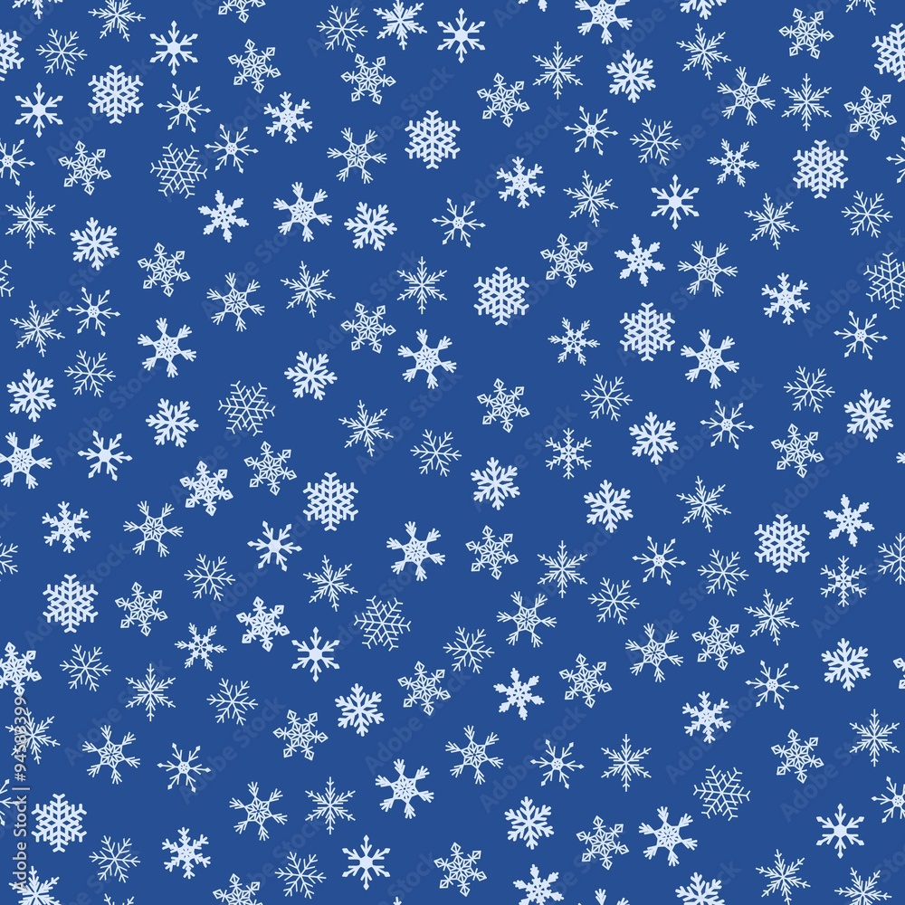Blue snowflakes vector seamless texture Blue snowflakes vector seamless texture