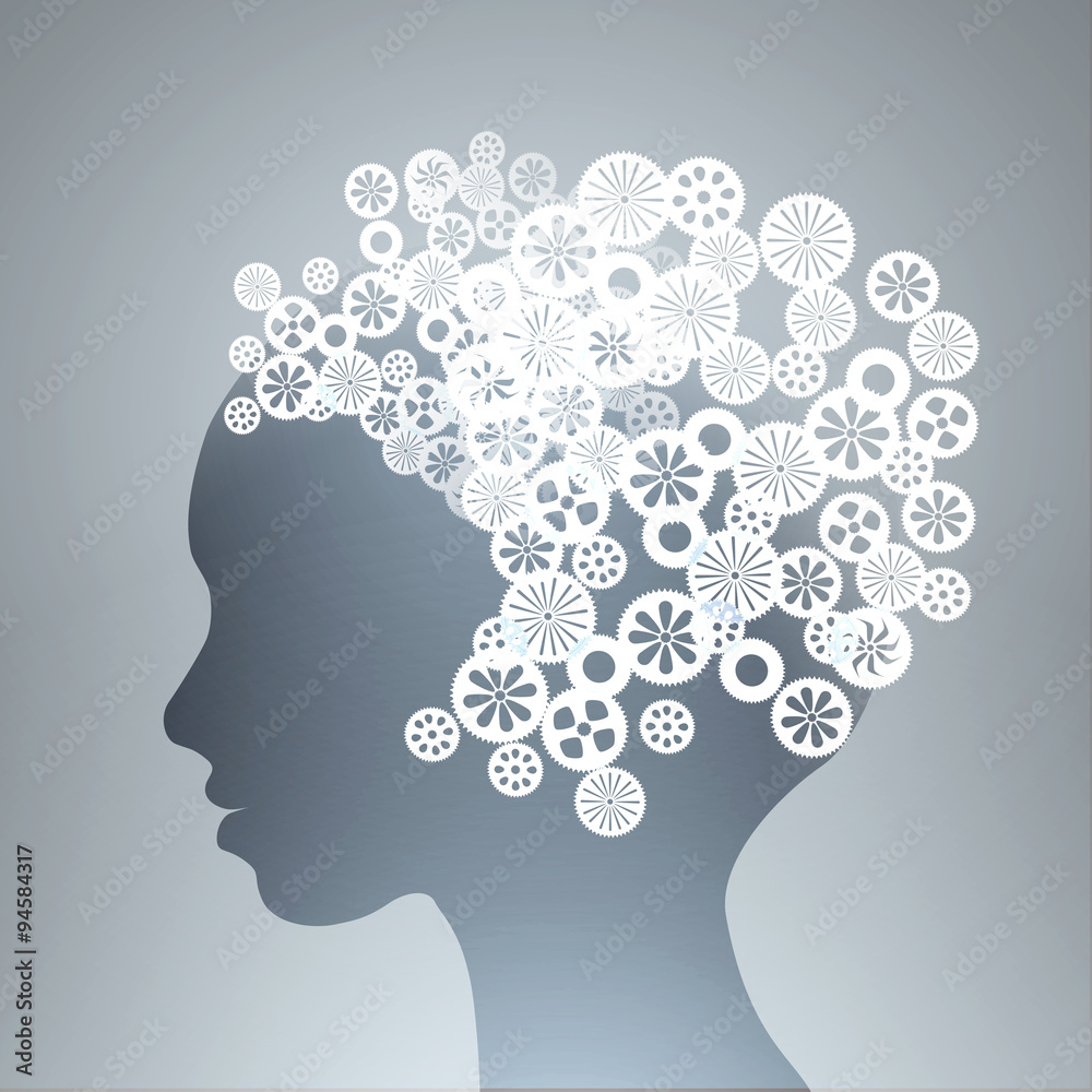 Thinking mechanisms. Concept image Thinking mechanisms. Concept image