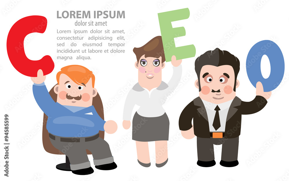 Infographic CEO, corporate human relations, management Infographic CEO, corporate human relations, management