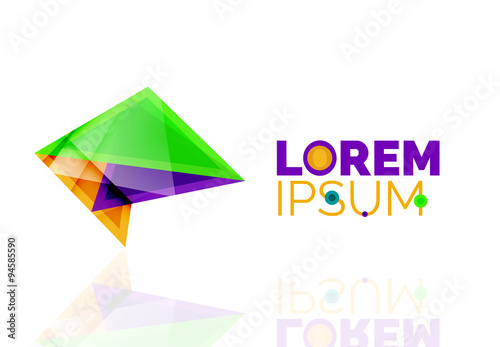 Logo, abstract geometric business icon