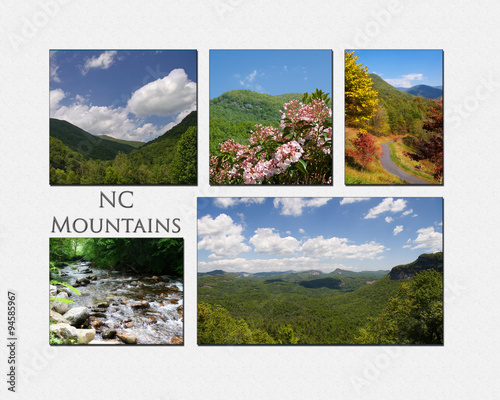 North Carolina Mountains Collage