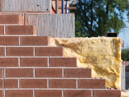 Canvas Print building with cavity wall insulation
