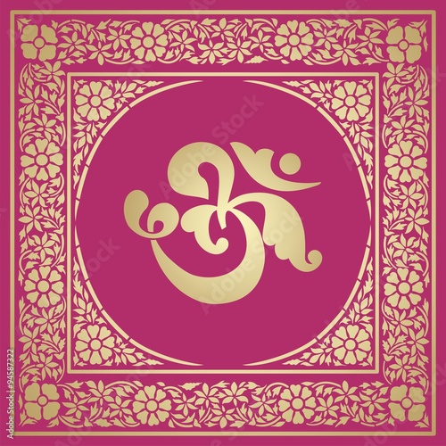 aum syllable, paisley design ,Hinduism, India