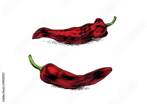 Red hot peppers