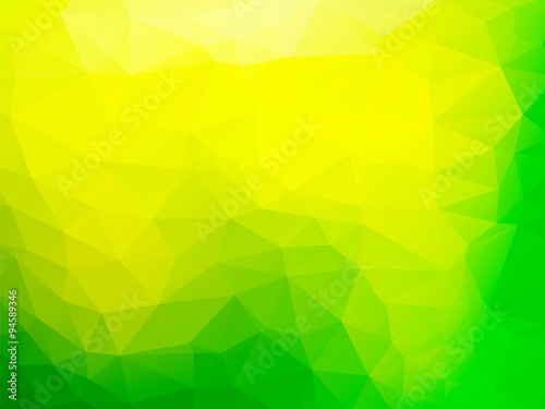 Abstract geometric vibrant yellow green triangular background