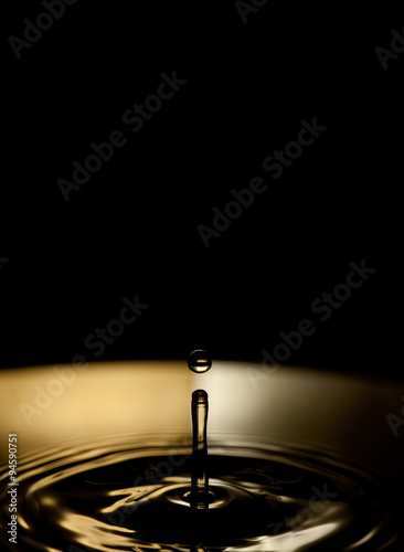Waterddrop. Conceptual image of falling water drop and pause.