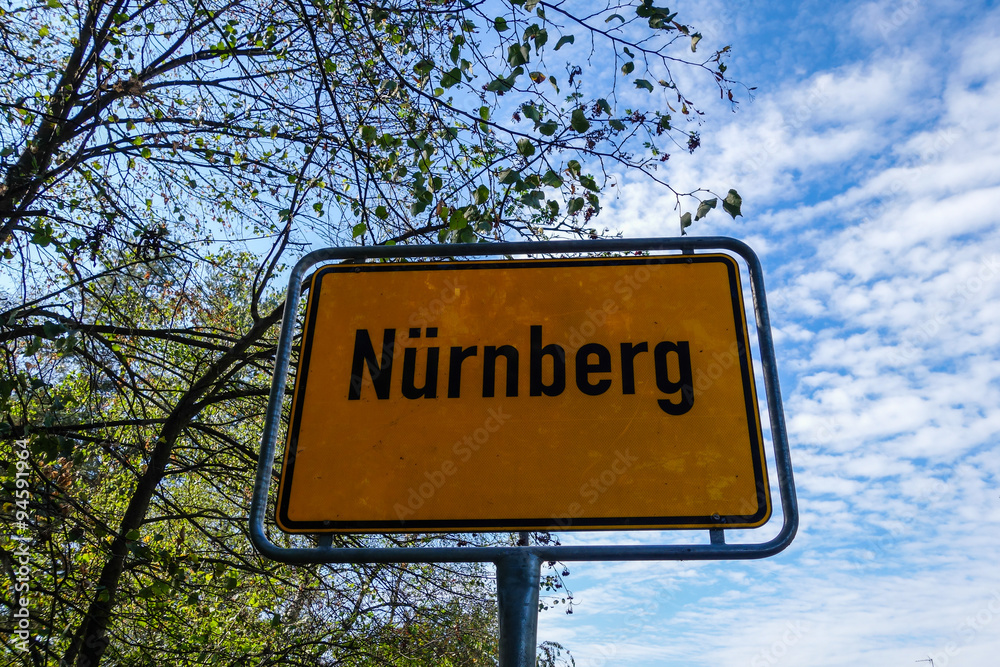 Ortseingangsschild Nürnberg