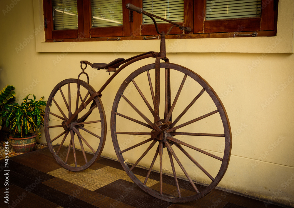 Vintage wooden bicycle