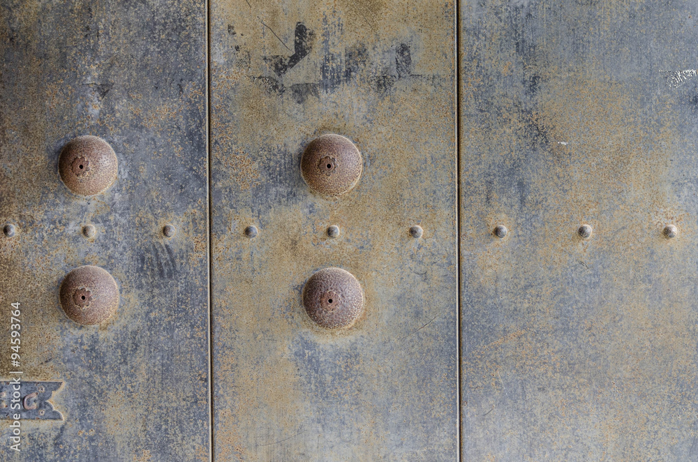 Texture of Japanese Steel Door in Okayama castle Texture of Japanese Steel Door in Okayama castle