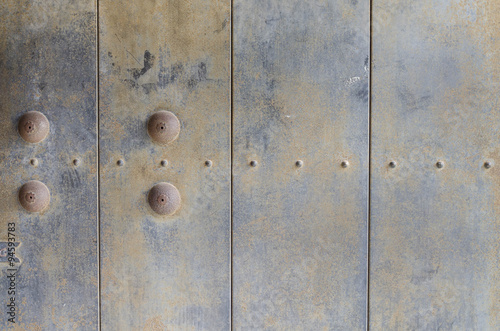 Texture of Japanese Steel Door in Okayama castle
