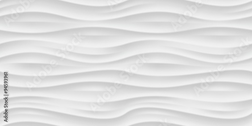 Fototapeta White wavy panel seamless texture background.