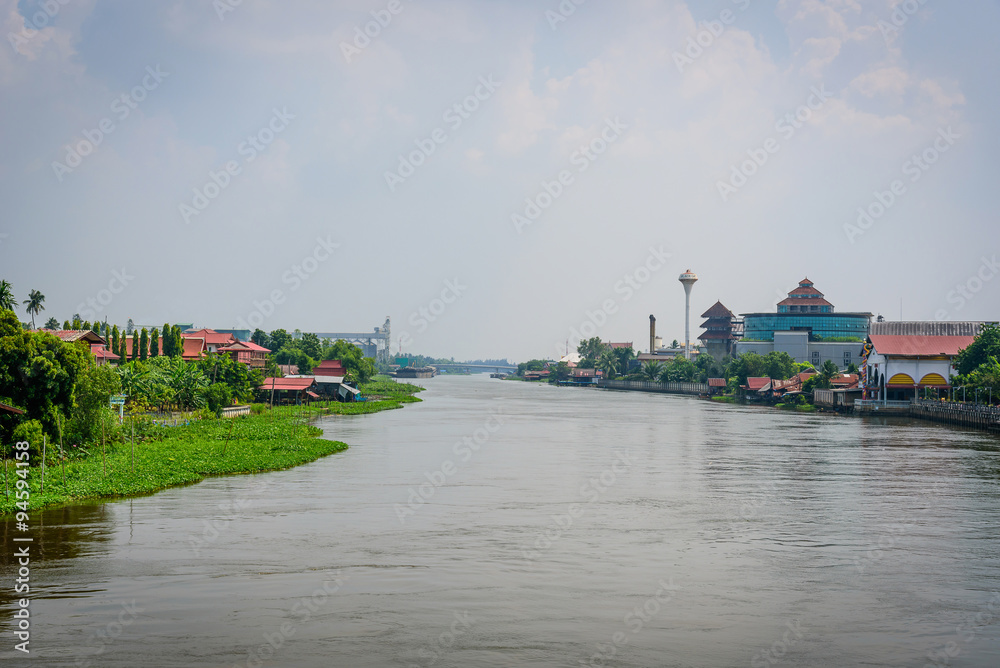 Riverside Community Chao Phraya River, Bangkok, Thailand