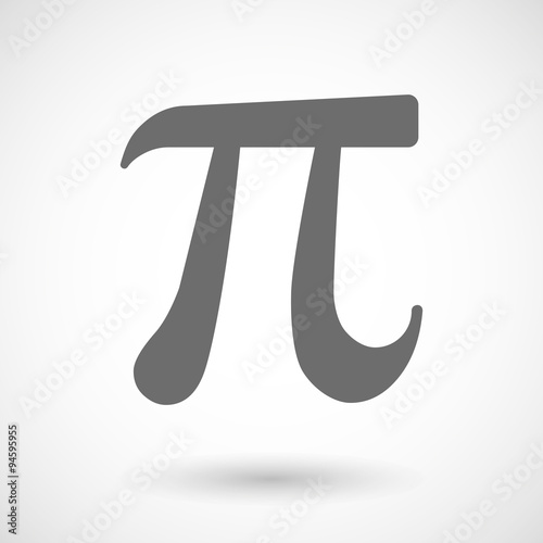 Illustration of the number pi symbol
