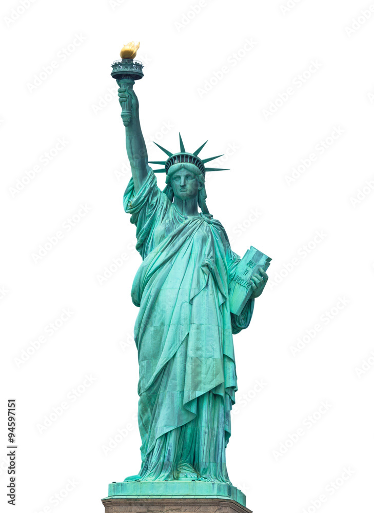 Fototapeta premium The Statue of Liberty on white background