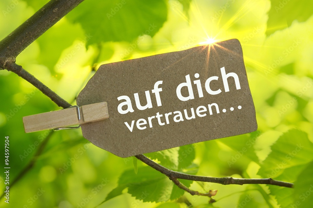 auf dich vertrauen... Stock-Foto | Adobe Stock