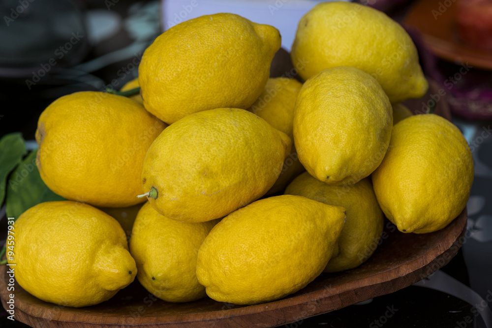 Freshly picked lemons