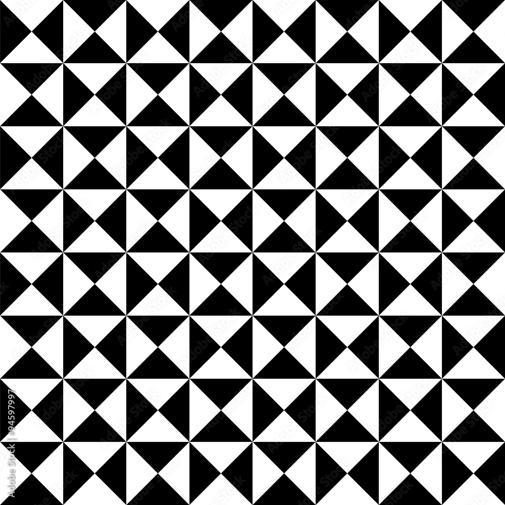 Vector modern seamless geometry pattern tiles, black and white