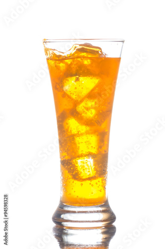 The sweet cooled drink with ice