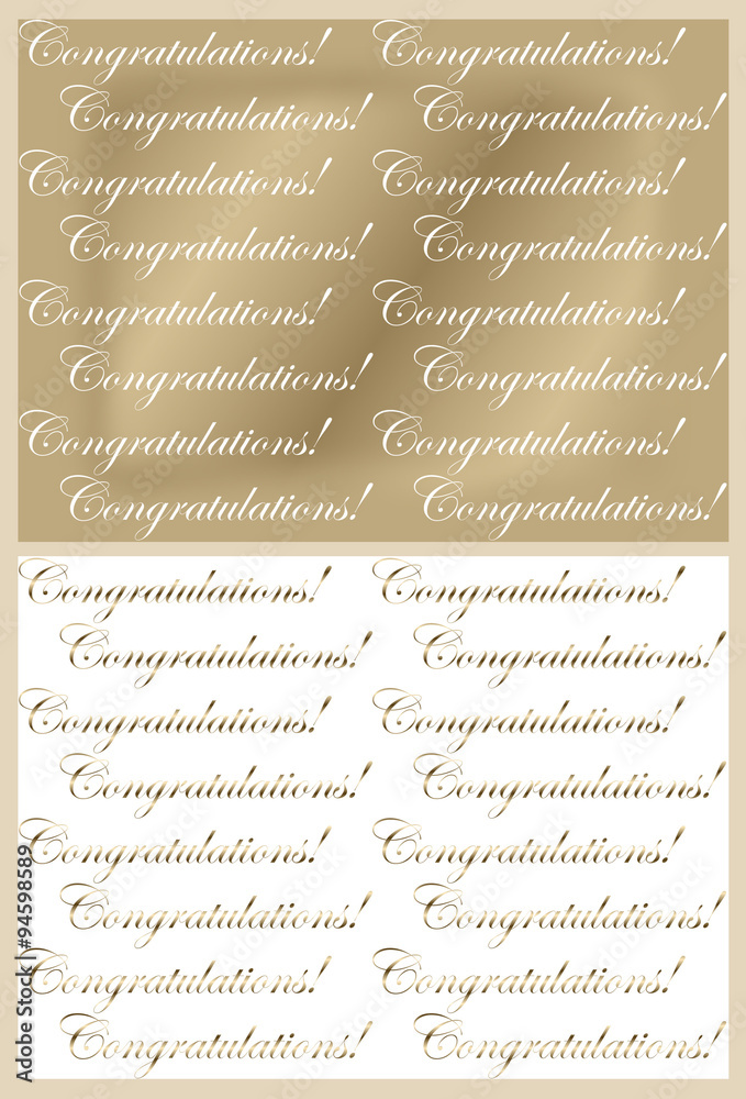 Gold and White Congratulations Background,  Two gold and white seamless coordinating congratulations backgrounds.