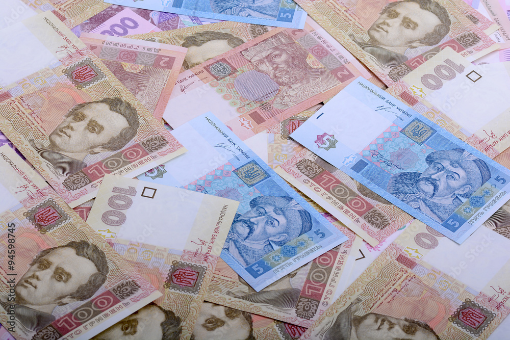 Fototapeta premium background of the Ukrainian money - UAH