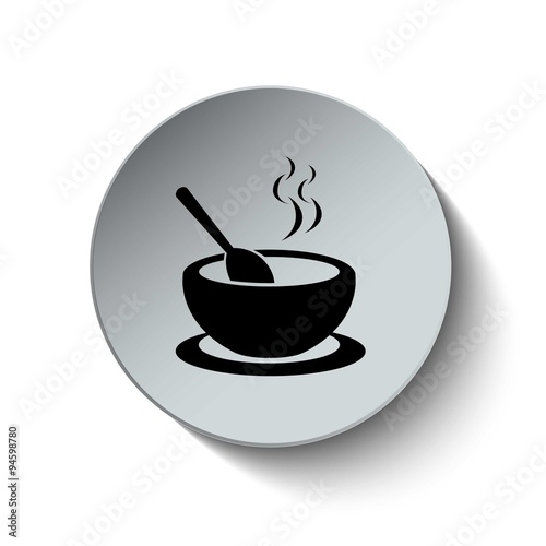 Soup icon. Hot soup icon. Bowl icon. Vector Illustration. EPS10