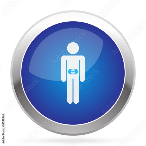 White Kidneys icon on blue web app button