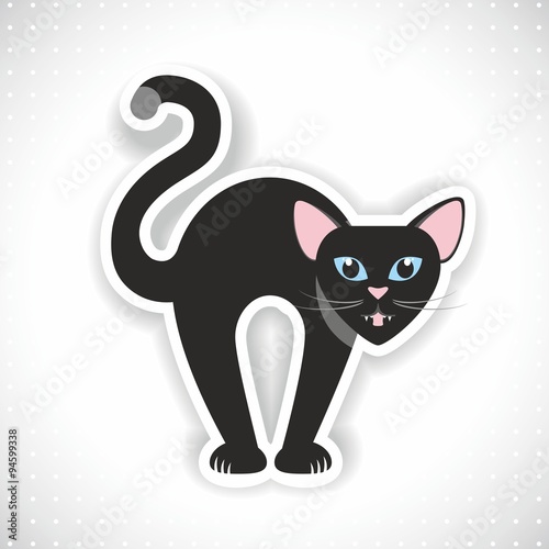 Black bristly cat