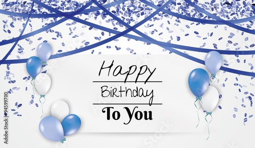 birthday card with balloons