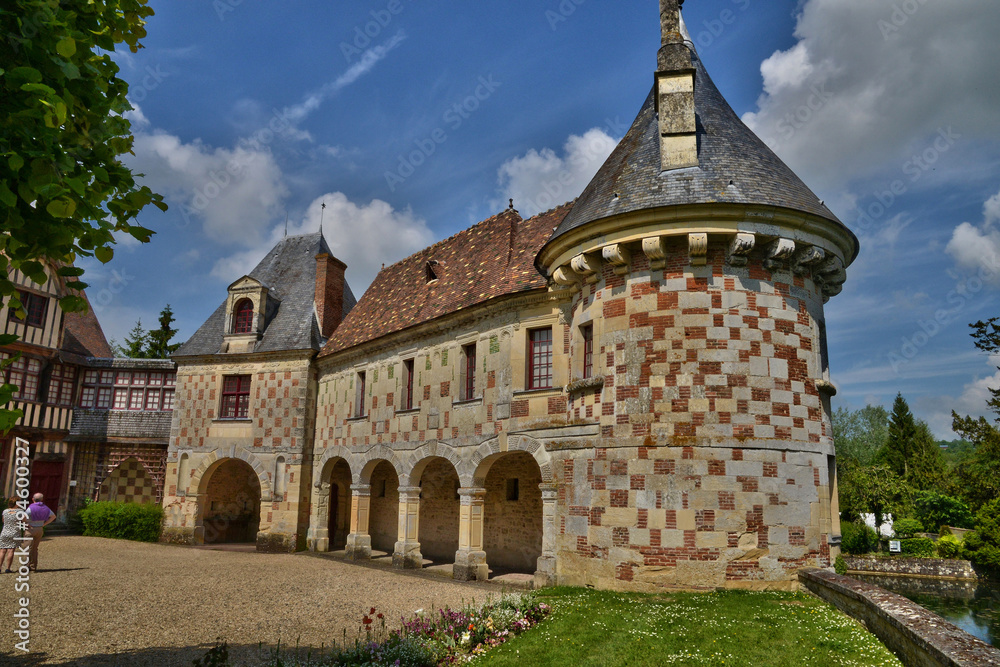 France, picturesque castle of Saint Germain de Livet